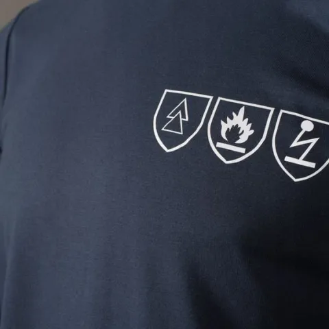 T-shirt długi rękaw ochronny, antystatyczny z dzianiny trudnopalnej r. L