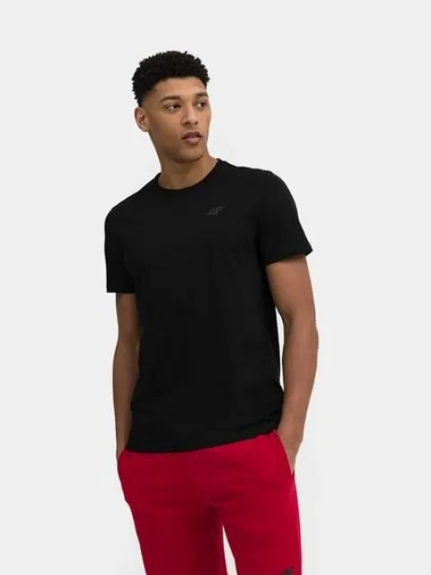 T-SHIRT 4F MĘSKI KOSZULKA KRÓTKI RĘKAW BAWEŁNIANA REGULAR GŁADKA r. M
