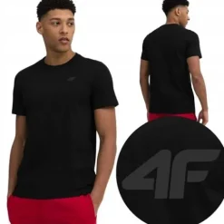 T-SHIRT 4F MĘSKI KOSZULKA KRÓTKI RĘKAW BAWEŁNIANA REGULAR GŁADKA r. M