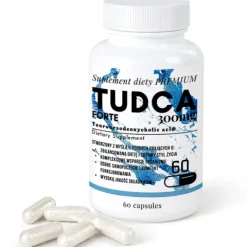 TUDCA FORTE 300 MG KWAS TAUROURSODEOKSYCHOLOWY WSPARCIE WĄTROBY DETOKS 60T