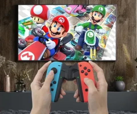 UCHWYT JOY-CON GRIP ŁADOWARKA DO NINTENDO SWITCH OLED PAD