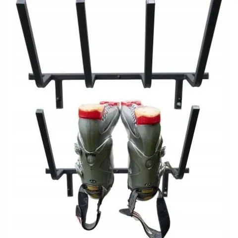 UCHWYT NA BUTY NARCIARSKIE WIESZAK NA NARTY ŁYŻWY ROLKI ŚCIENNY WB1 60 CM