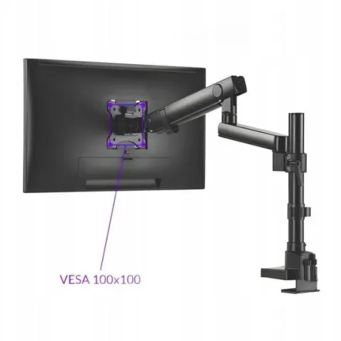 Uchwyt na monitor 8kg i laptop 4,5kg montaż zacisk długie ramię VESA