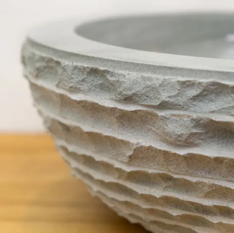 Umywalka łazienkowa z piaskowca zielona 34 cm zlew