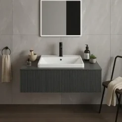 UMYWALKA CERAMICZNA BIAŁA MEBLOWA WPUSZCZANA W BLAT PROSTOKĄTNA 52 x 41 CM