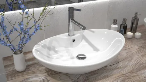 Umywalka Ceramiczna Nablatowa ROSA "N" - REA