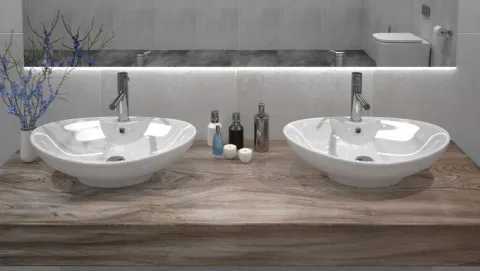 Umywalka Ceramiczna Nablatowa ROSA - REA