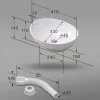 Umywalka Nablatowa Ceramiczna Owalna Połysk 41 cm Biała Stawiana OVALIS