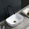 UMYWALKA NABLATOWA CERAMICZNA PROSTOKĄTNA MILO-WH-370 BIAŁA 8
