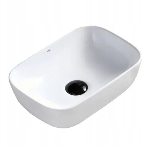 UMYWALKA NABLATOWA CERAMICZNA PROSTOKĄTNA MILO-WH-370 BIAŁA 8