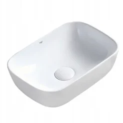UMYWALKA NABLATOWA CERAMICZNA PROSTOKĄTNA 37X25 MILO-WH-370 BIAŁA 8