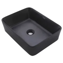 UMYWALKA NABLATOWA CERAMICZNA MATOWA CZARNA 48x36