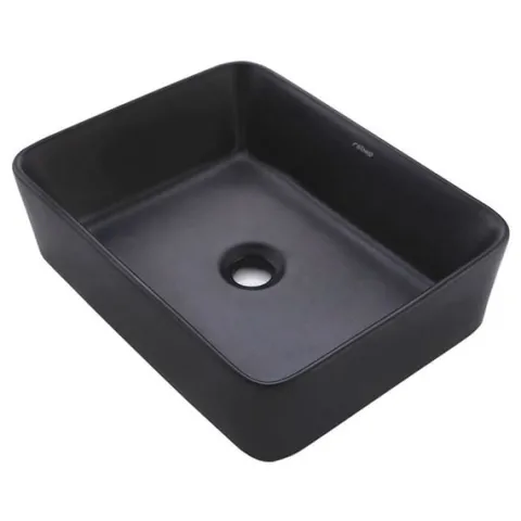 UMYWALKA NABLATOWA CERAMICZNA MATOWA CZARNA 48x36