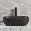 UMYWALKA NABLATOWA CERAMICZNA CZARNA MATOWA 46x32 REBIKO