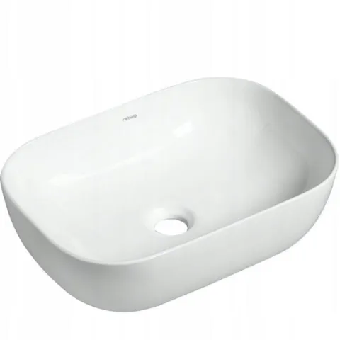 UMYWALKA NABLATOWA CERAMICZNA STAWIANA BIAŁA 46x33 REBIKO