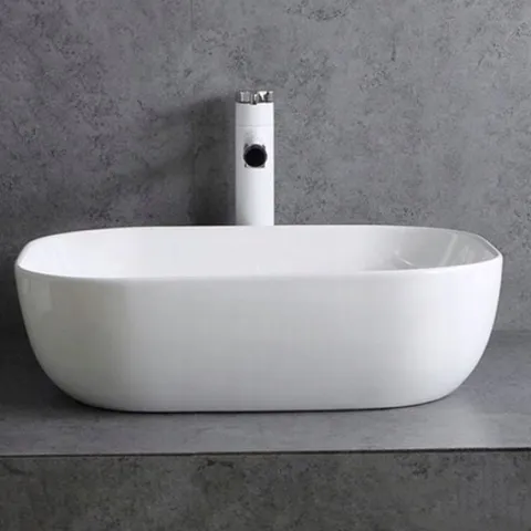 UMYWALKA NABLATOWA CERAMICZNA STAWIANA BIAŁA 46x33 REBIKO