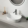 UMYWALKA NABLATOWA STAWIANA BIAŁA Z OTWOREM CERAMICZNA OWALNA 50 x 38 CM
