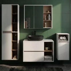 Umywalka Owalna Nablatowa Ceramiczna 49 cm Stawiana Czarna Matowa ELIPSE