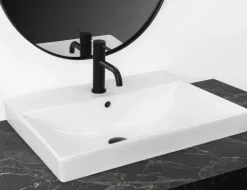 UMYWALKA WPUSZCZANA CERAMICZNA BIAŁA PROSOTKĄTNA REA MANDY 60