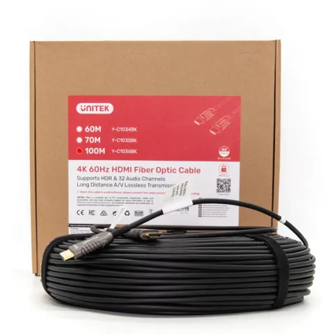 Unitek Kabel optyczny HDMI 2.0 AOC 4K 60Hz 100 m