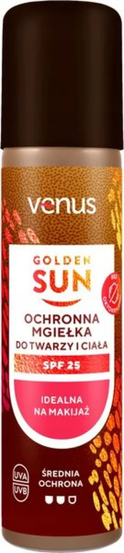 VENUS GOLDEN SUN MGIEŁKA DO TWARZY I CIAŁA OCHRONNA SPF 25 75 ML
