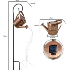 Vezo lampa solarna ogrodowa konewka led wbijana dekoracyjna girlanda 80cm