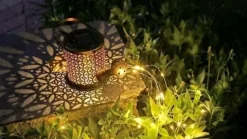 Vezo lampa solarna ogrodowa konewka led wbijana dekoracyjna girlanda 80cm