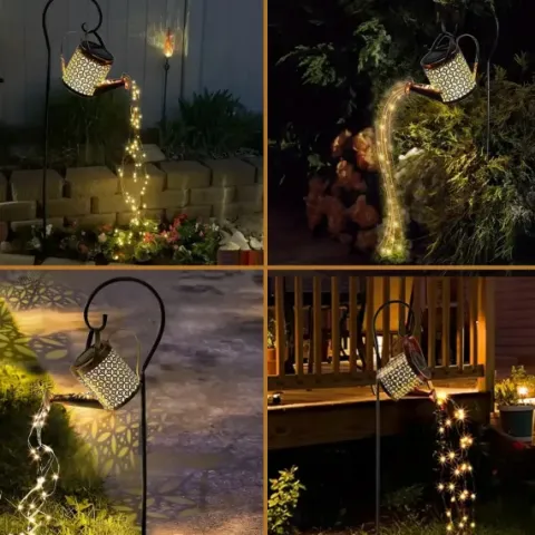 Vezo lampa solarna ogrodowa konewka led wbijana dekoracyjna girlanda 80cm