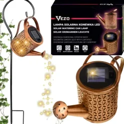 Vezo lampa solarna ogrodowa konewka led wbijana dekoracyjna girlanda 80cm
