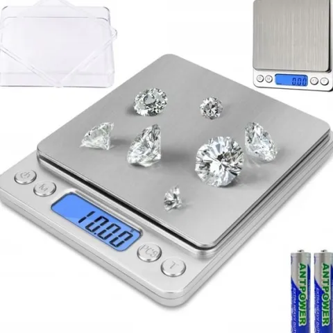 WAGA JUBILERSKA 500g 0,01g ELEKTRONICZNA DOMOWA PRECYZYJNA LCD KUCHENNA