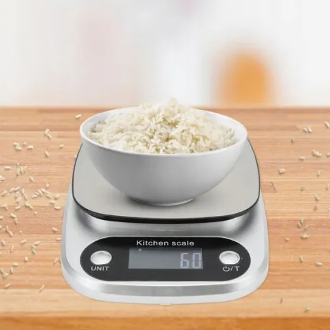 Waga kuchenna MEMFLOW Waga kuchenna 5000g 0,1g srebrny/szary 5 kg