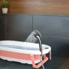 Wanienka składana dla dzieci, niemowląt ze stelażem, termometrem i wkładką Ricokids RK-287 biało-różowa