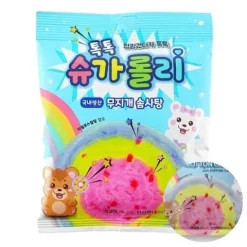 Wata cukrowa z strzelającymi popping cukierkami korea rainbow candy cotton sugaroll 10g