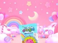 Wata cukrowa z strzelającymi popping cukierkami korea rainbow candy cotton sugaroll 10g