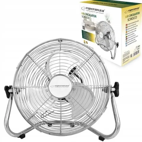 WENTYLATOR CYRKULATOR 40CM STOJĄCY PODŁOGOWY CICHY I MOCNY 12" METALOWY