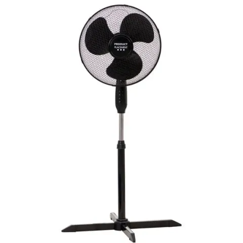 WENTYLATOR STOJĄCY WIATRAK PODŁOGOWY CICHY CZARNY 40CM 45W