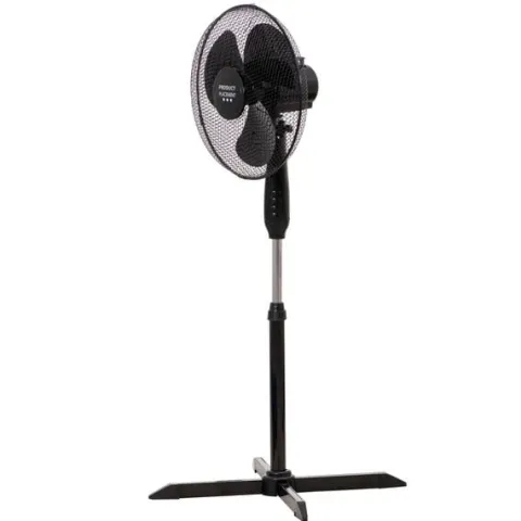 WENTYLATOR STOJĄCY WIATRAK PODŁOGOWY CICHY CZARNY 40CM 45W