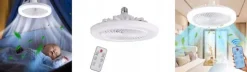 WENTYLATOR SUFITOWY z Oświetleniem LED PLAFON Obrotowy 360 + Pilot