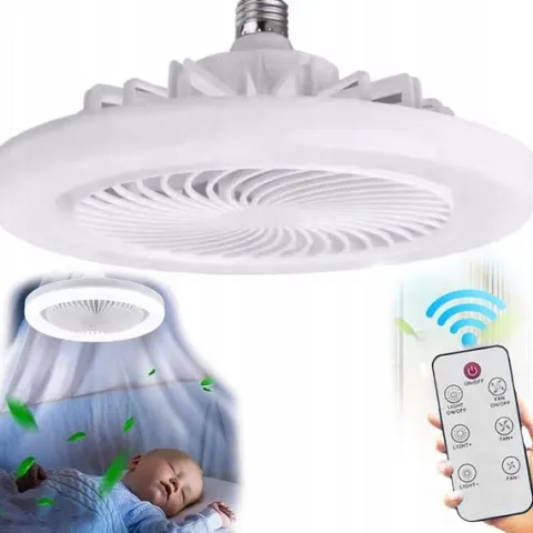 WENTYLATOR SUFITOWY z Oświetleniem LED PLAFON Obrotowy 360 + Pilot