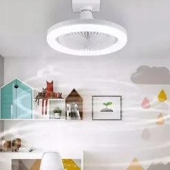 WENTYLATOR SUFITOWY z Oświetleniem LED PLAFON Obrotowy 360 + Pilot