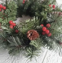 WIANEK WIENIEC BOŻONARODZENIOWY ŚWIĄTECZNY DEKORACJA STROIK NA DRZWI