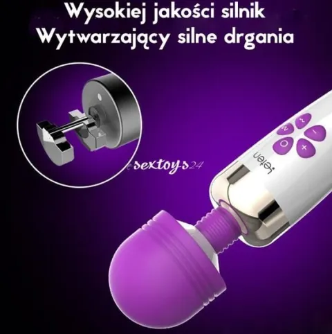 WIBRATOR, MASAŻER Z ELASTYCZNĄ SZYJKĄ - 70 Funkcji FIOLETOWY