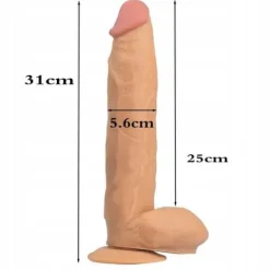 WIELKI DONG, OGROMNE DILDO SZTUCZNY GRUBY PENIS NA PRZYSSAWCE 28CM