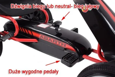 WIELKI LICENCJONOWANY GOKART FIAT ABARTH KOŁA EVA JAKOŚĆ /PB9388A