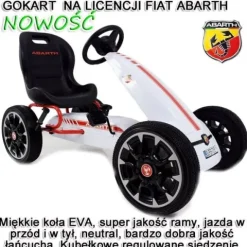 WIELKI LICENCJONOWANY GOKART FIAT ABARTH KOŁA EVA JAKOŚĆ /PB9388A