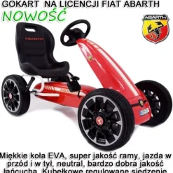 WIELKI LICENCJONOWANY GOKART FIAT ABARTH KOŁA EVA JAKOŚĆ /PB9388A