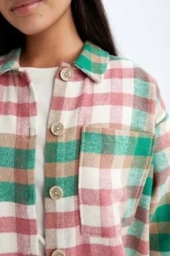 WIELOKOLOROWA FLANELOWA KOSZULA W KRATĘ BAWEŁNA DEFACTO L/XL