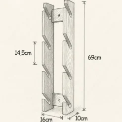 Wieszak John Paddle Snow Rack 4 na deski snowboardowe, kite, wake i skate