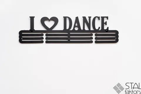 Wieszak na medale | I LOVE DANCE #2 | 60cm | metalowy na 90szt medali