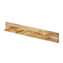 WIESZAK UCHWYT NA NARTY DREWNIANY OPALANY 4 PARY 75,5 CM